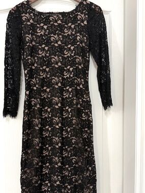 DVF Diane von Furstenberg Black Zarita Lace Dress 4